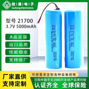 工廠直銷(xiāo)21700鋰電池3.7V5000mAh電動(dòng)工具玩具按摩儀充電足容電池